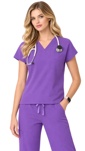 Catarina Scrub Top Amethyst