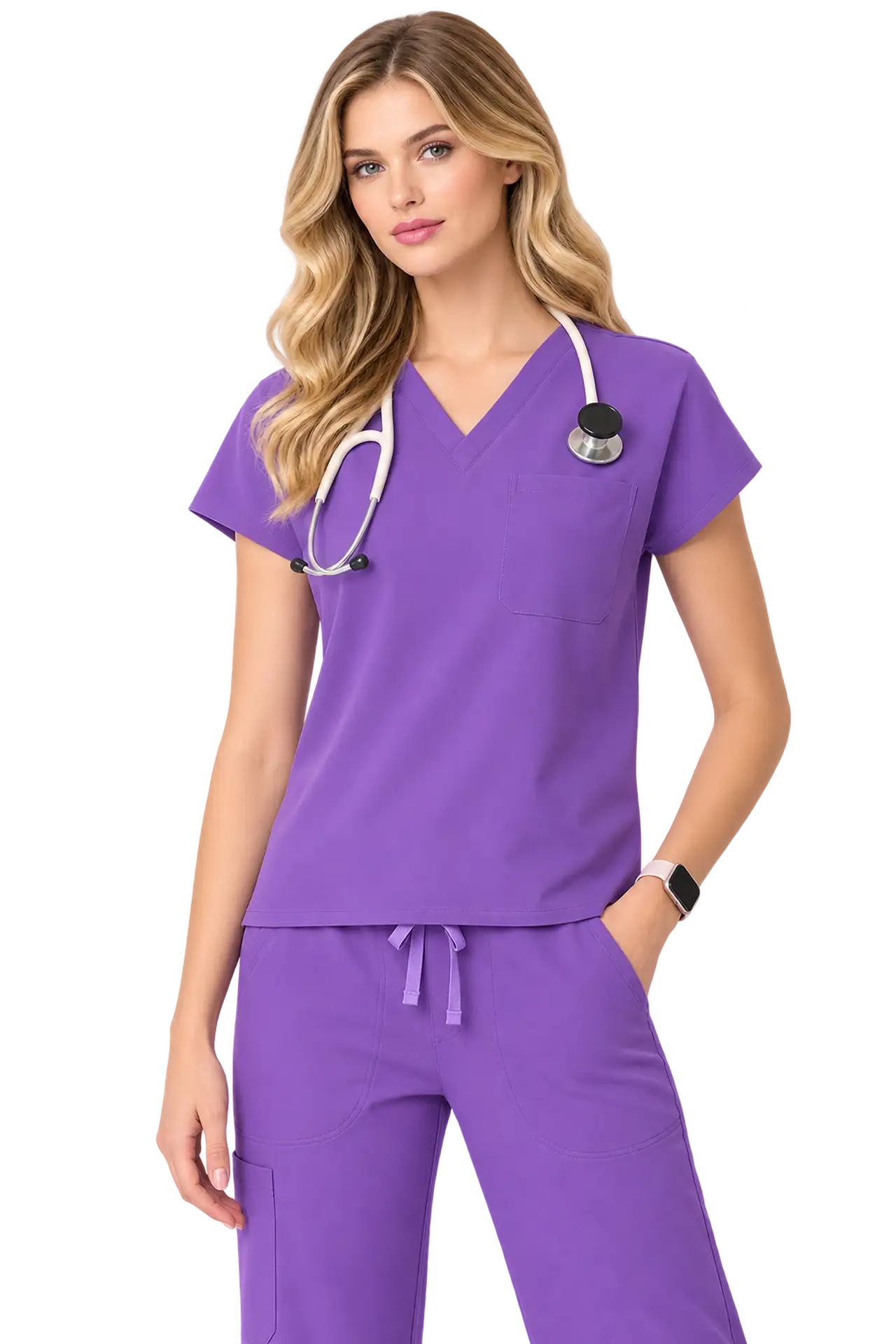 Catarina Scrub Top Amethyst