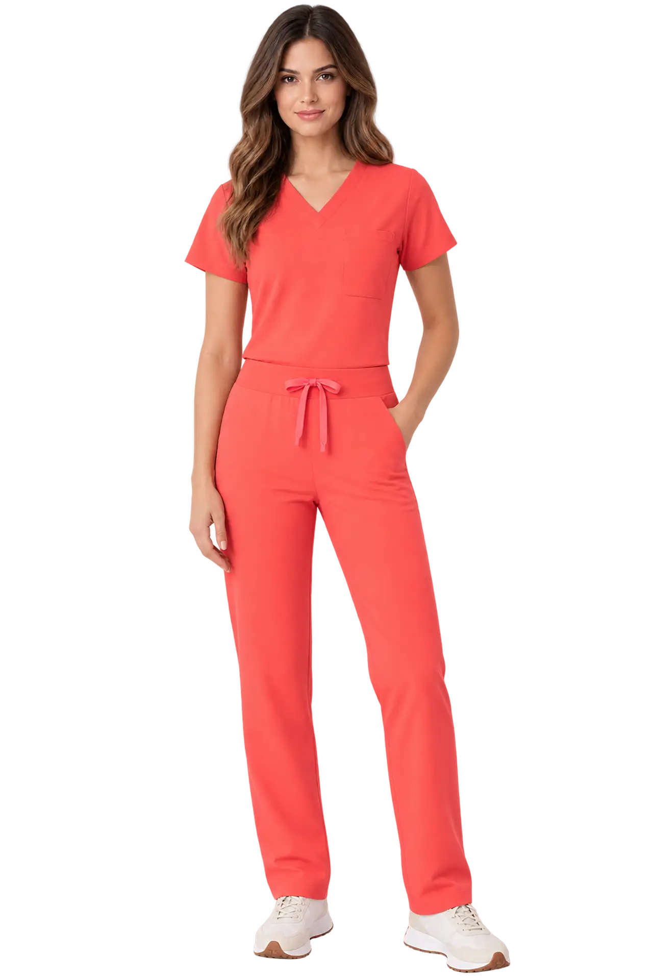 Women Livingston High-Rise Straight-Leg Scrub Pants - Image 1