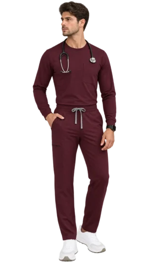 Women Pierre Slim-Tapered Scrub Pants