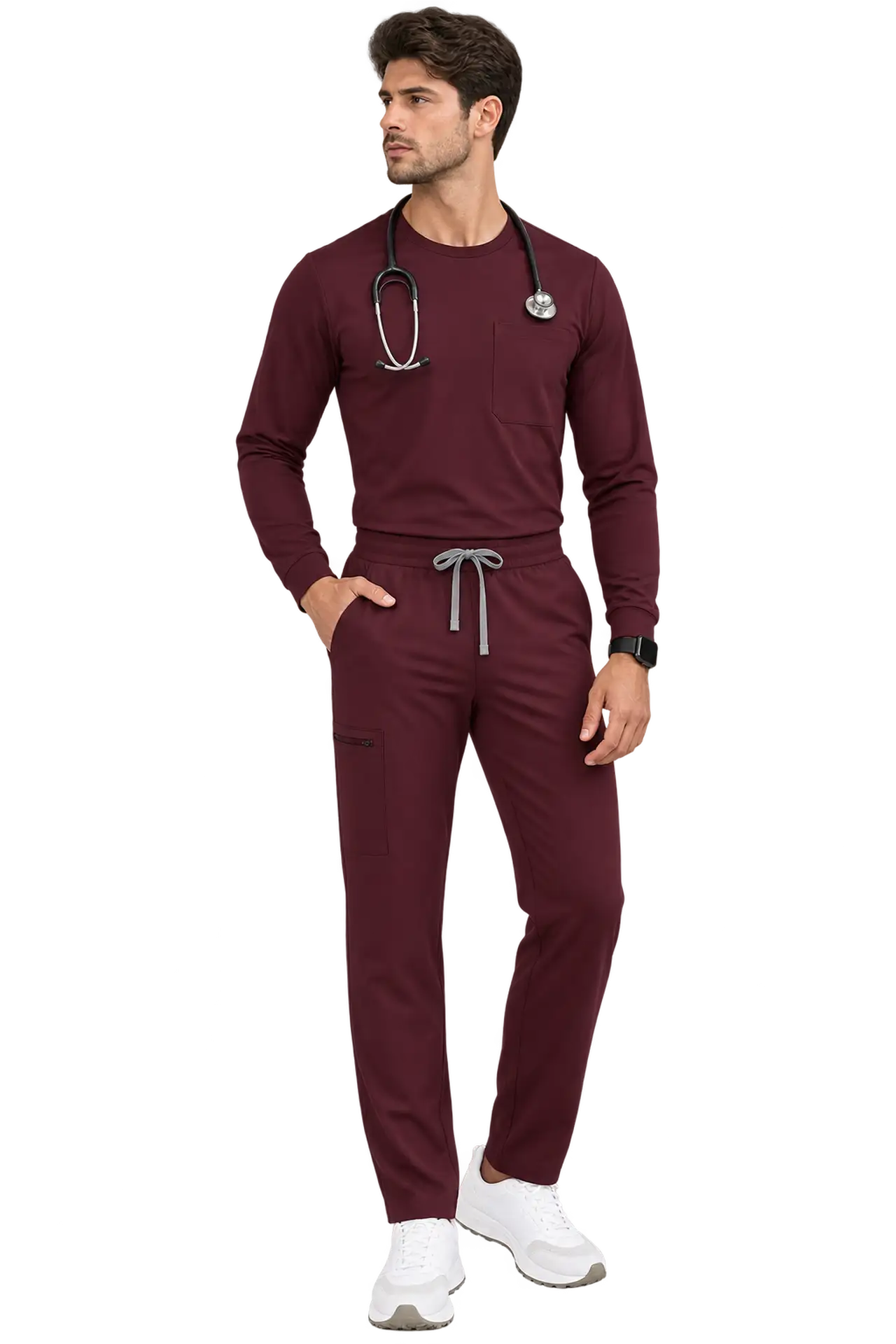 Women Pierre Slim-Tapered Scrub Pants - Image 1